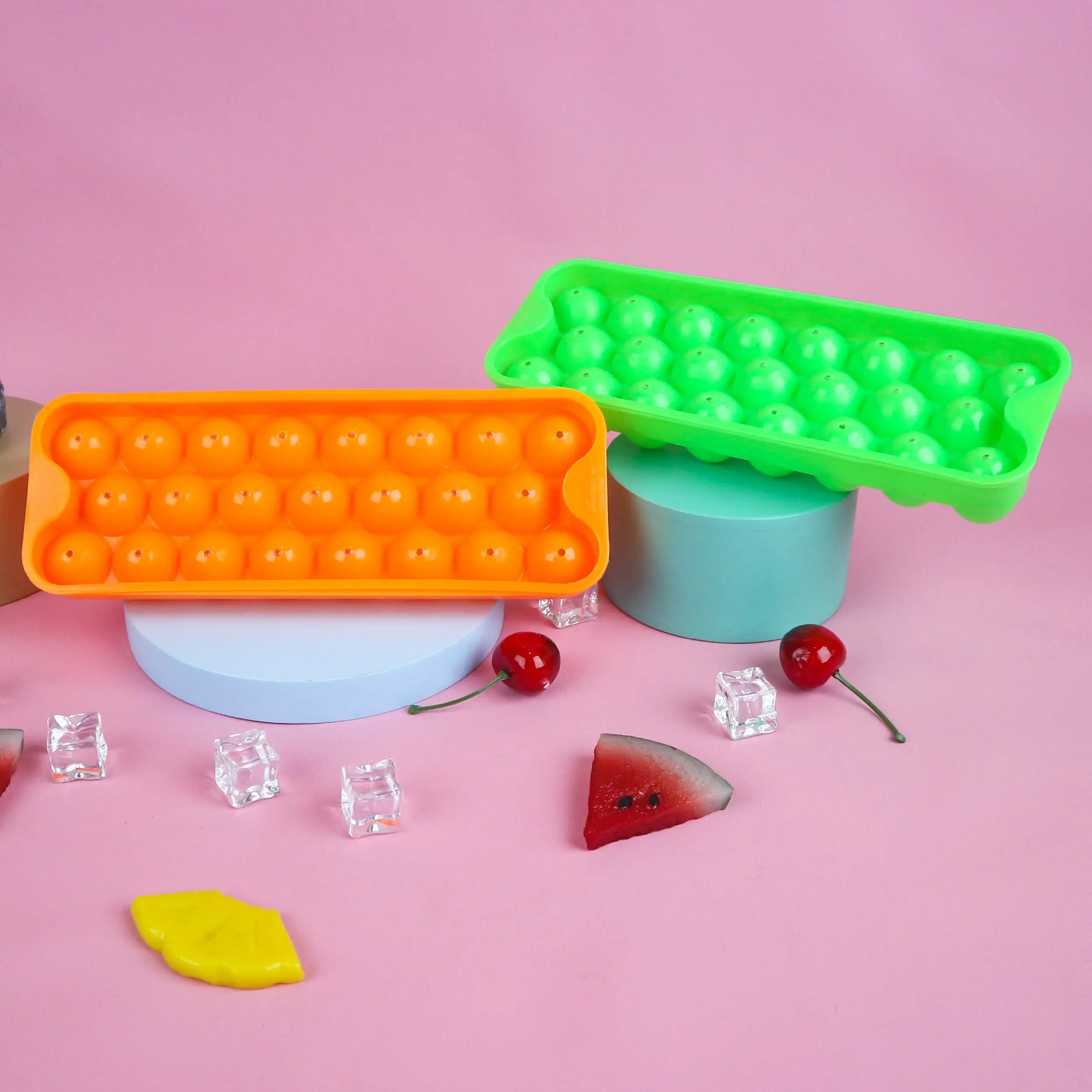 Cetakan es batu ice ball dan jelly bentuk kotak telur puyuh Plastik Cream Kitchenware