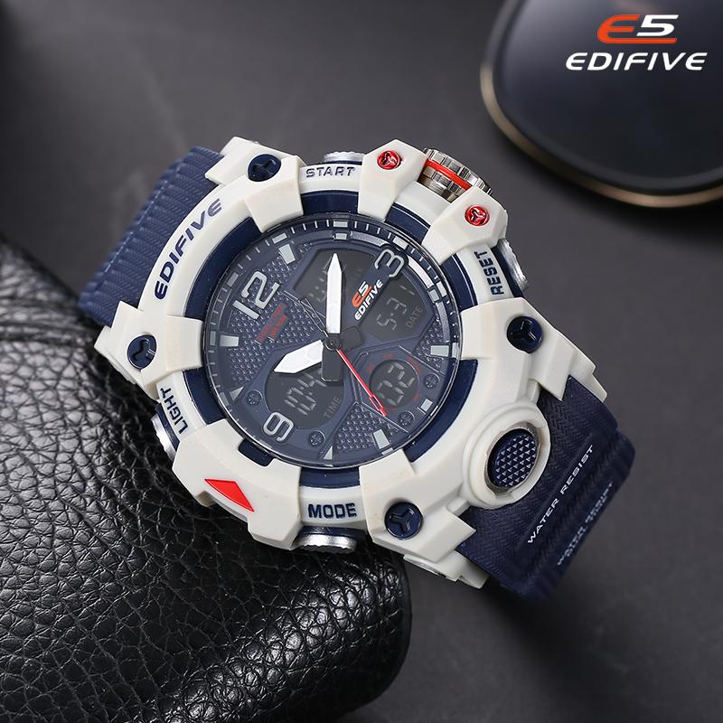 Edifive Quartz Chronograph Sport Rubber Watch Water Resist Navigator IT8033 1