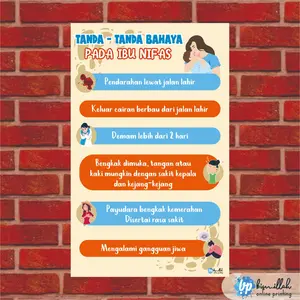 Poster Kebidanan Tanda Bahaya Ibu Nifas
