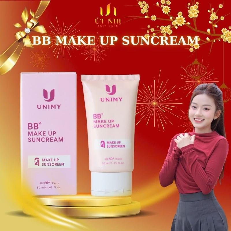 Kem Chống Nắng UNIMY BB Make up Suncream SPF 50+ PA+++ 50ml Nâng tone nhẹ Bảo vệ da Phù hợp cho mọi loại da