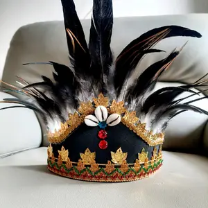 Asesoris Mahkota Bulu Adat Dayak & Papua Cocok Untuk Semua Acara {Bulu Premium}