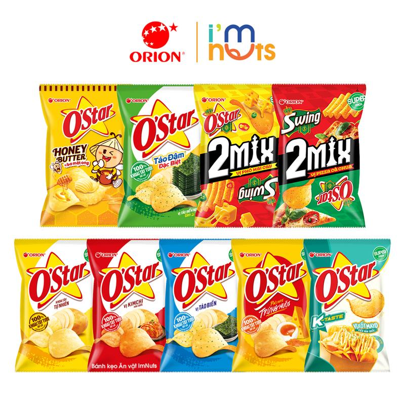 Combo 5 Gói Bánh Snack Khoai Tây Ostar Orion Đủ Vị Gói Nhỏ Và Gói Lớn