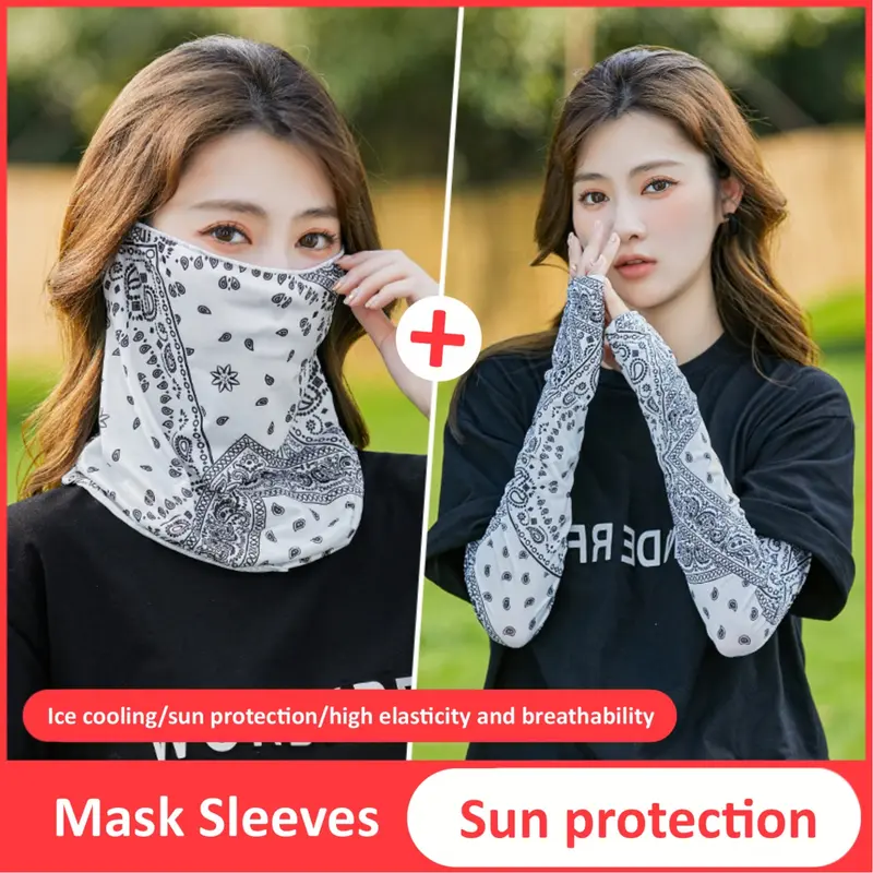 HOMEPLACE Set Masker Wajah & Mangset Lengan Anti UV Protection Perlindungan Sinar Matahari 0