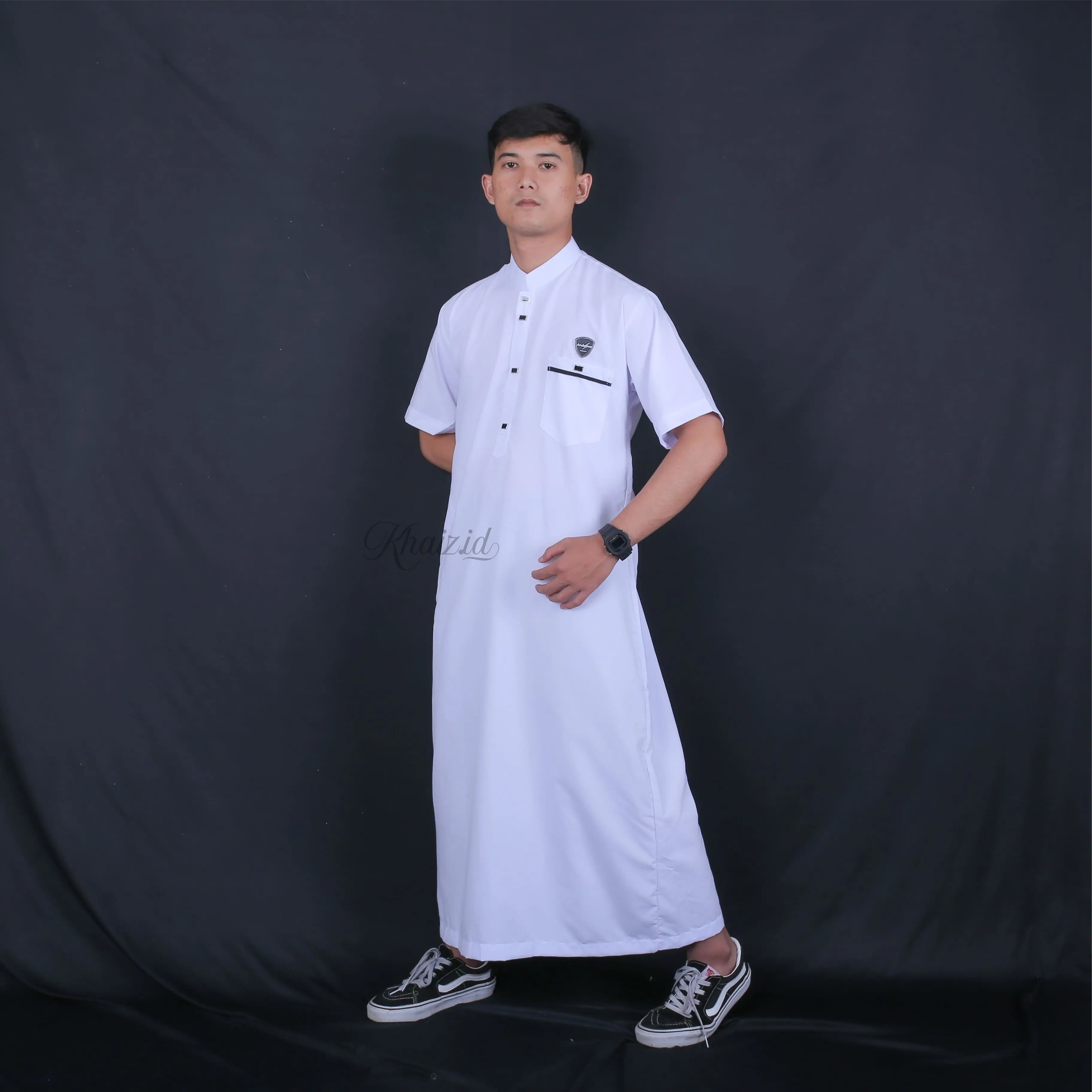 JUBAH PRIA / GAMIS LAKI LAKI / BAJU KOKO ARABIC LENGAN PENDEK KANCING SULTAN Muslim Dewasa Remaja