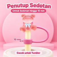 Gambar VICASA Tutup Sedotan 10mm Universal Silicone, Straw Cover Anti Debu Bear Lucu Aksesoris Tumbler Cup Bunga Gelas - Pink dari VICASA Official ID Kota Administrasi Jakarta Barat 1 Tokopedia