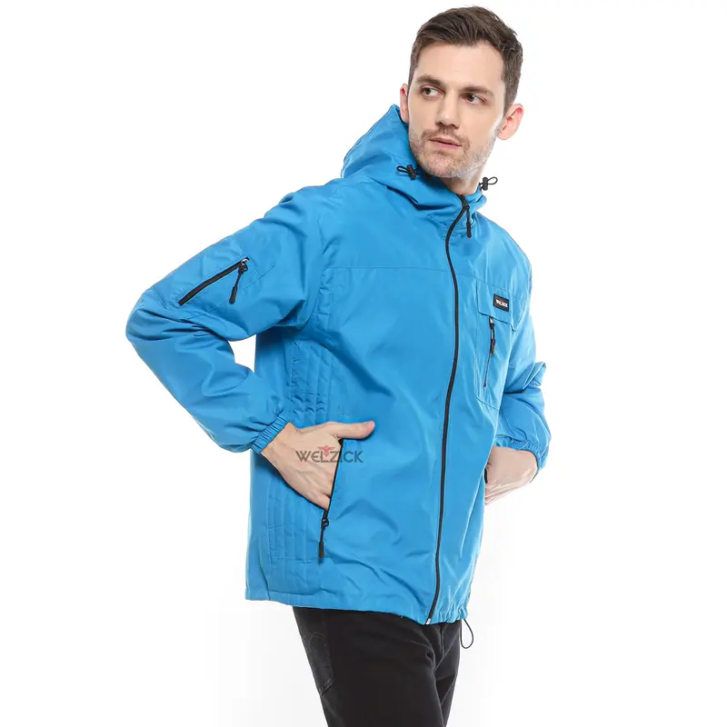 Welzick - Jaket Windbreaker Outdoor Pria Wanita Medium Jumbo - JGN002 Turkis 3