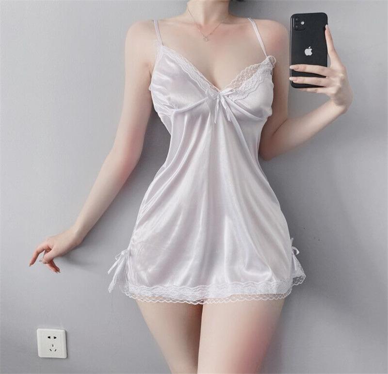 Product Introduction of Cc's secret Nightgown for women summer sexy new lace disposable tearable suspender nightgown summer pajamas 25