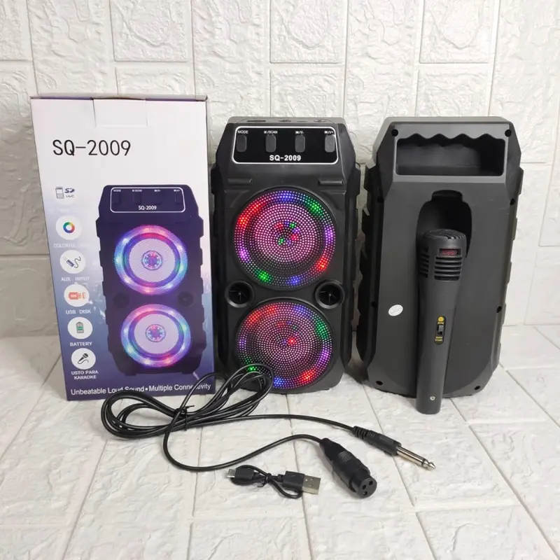 COD SPEAKER MINI KARAOKE TINGKAT SQRS-2009 SUPER BASS FREE MIC 1