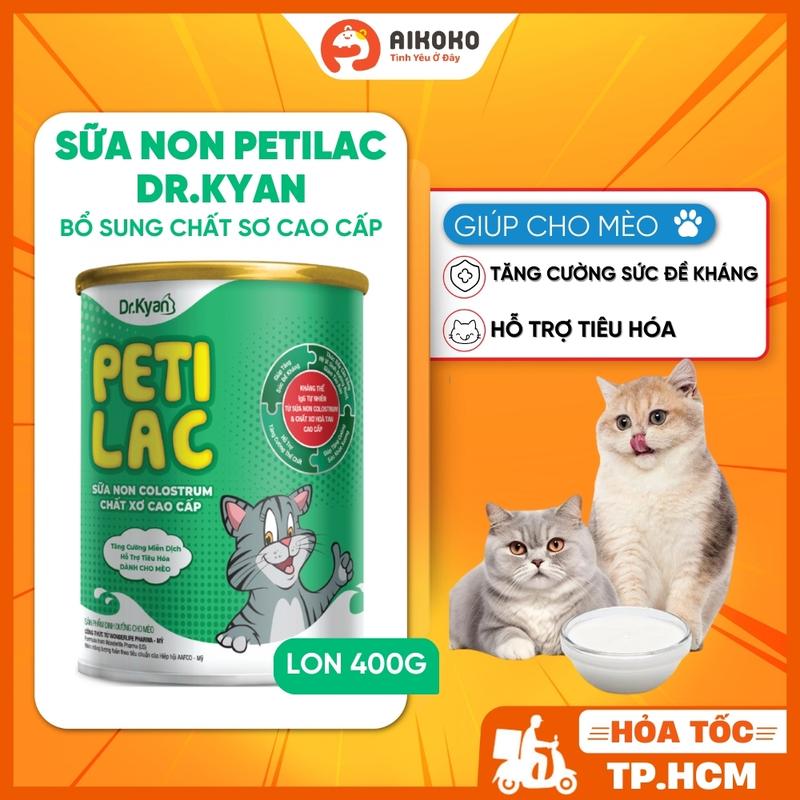  Sữa Non Petilac Dr.Kyan Cho Mèo - Hỗ Trợ Tiêu Hóa Tăng Cường Sức Đề Kháng - Lon 400g - Aikoko 