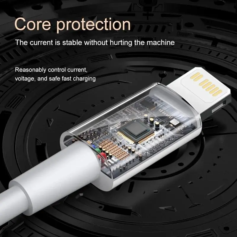 Cáp sạc USB, Chất lượng Chính Hãng Dây sạc nhanh, Dây đồng bộ dữ liệu, Dây 1m, Dây 1,5m và 2m, Thích hợp cho iPhone 14, 8, 7, 6S Plus, 13, 12 Pro, XS Max, XR, SE 3