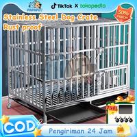 Gambar 【50% Diskon】Kangdang Anjing Besi lipat besar Dayang kuat anti karat Stainless Dog Cage Penebalan Tabung Persegi Tabung Baja rak tempat tidur bertingkat tempat makan cat condo kucing rumah house tenda dewasa jumbo kucing outdoor bonus kasur untuk sofa - M dari PaPaPet.id Kab. Tangerang 1 Tokopedia