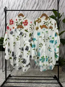 RJM - Kemeja Motif Blouse Katun Atasan Wanita | Atasan Wanita Motif