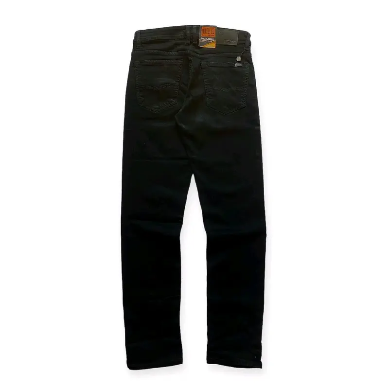 Picasso Denim - Celana Jeans Pria Straight Fit Jeans Stretch Deep Black Branded 2
