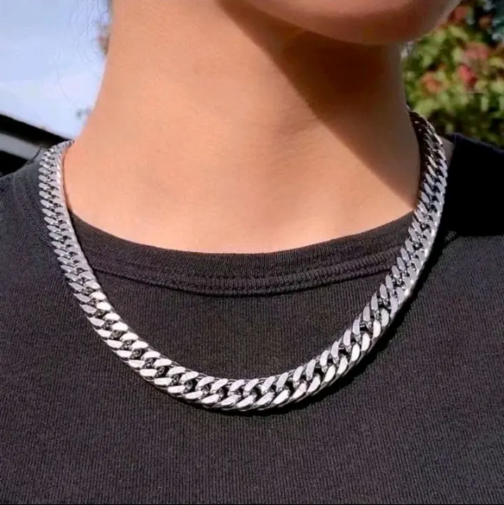 KALUNG RANTAI AKSESORIS TITANIUM STAINLESS STEEL JUMBO UNTUK PRIA DAN WANITA