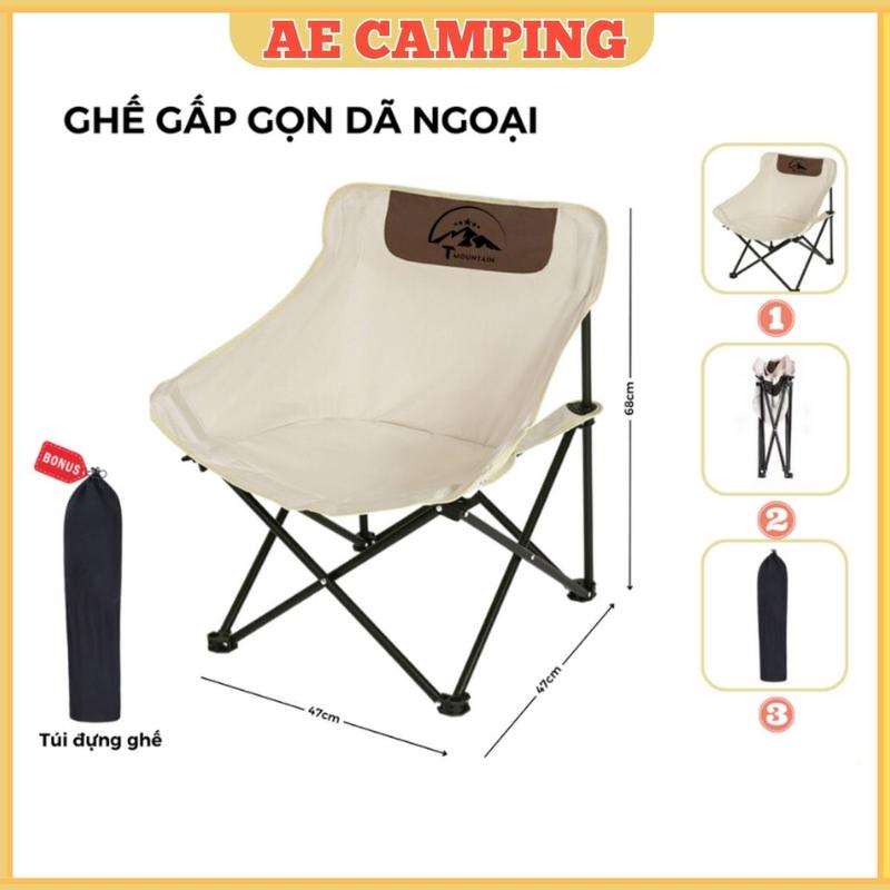 ghế camping gấp gọn Tmountain Ghế Xếp Dã Ngoại Du Lịch Ngoài Trời Chịu Tải 150kg Gọn Nhẹ Tiện Lợi