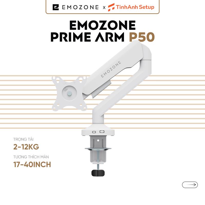 Giá treo màn hình Emozone Prime Arm P50 Arm màn hình máy tính tải trọng 12kg dành cho màn 17-40 inch - Thiết kế mới