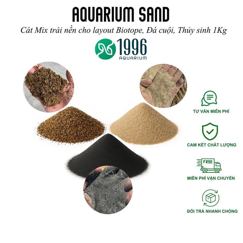 Cát Biotope đặc biệt trải nền cho bể thủy sinh đá cuội biotope black water thủy sinh Túi 1Kg
