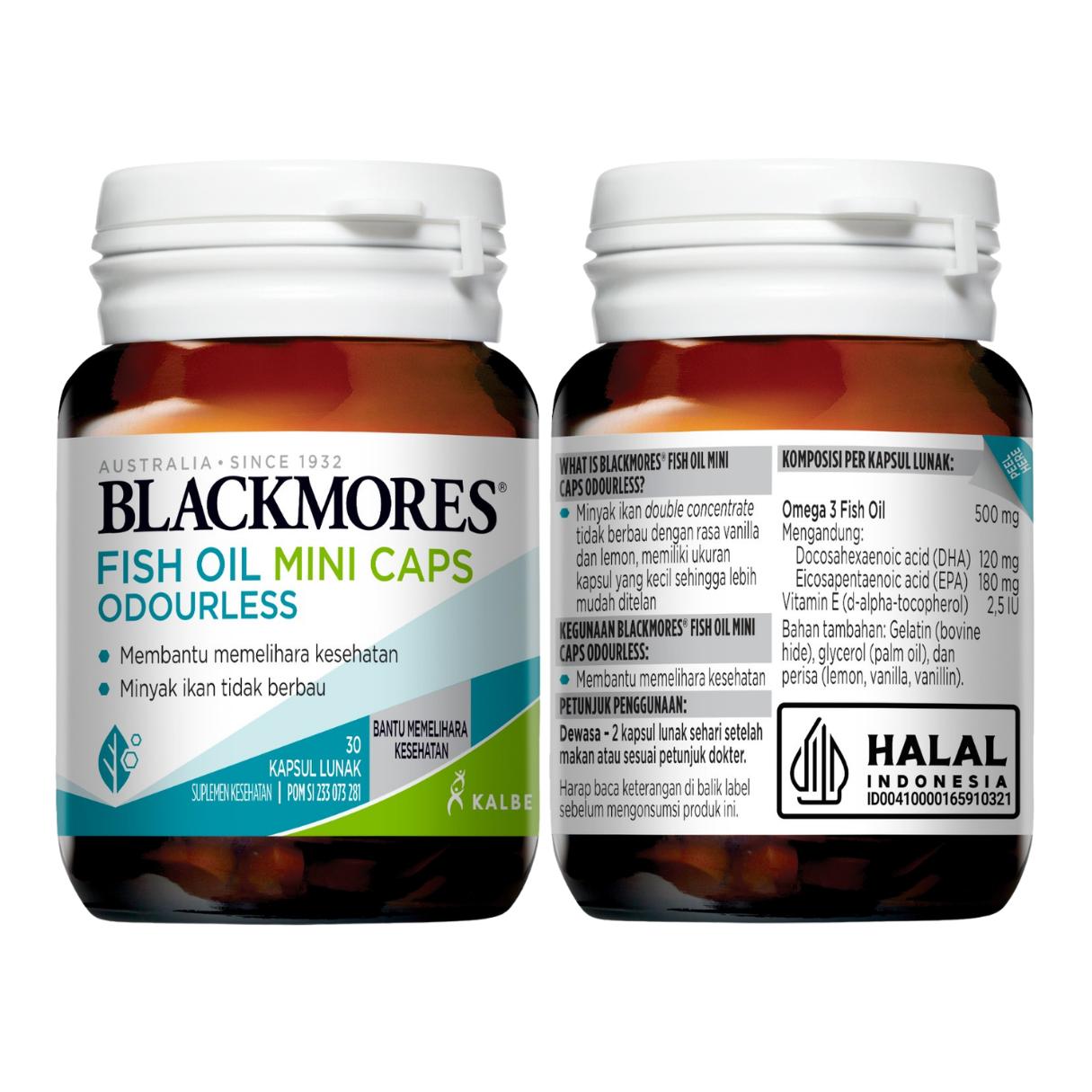 (GIFT) BLACKMORES FISH OIL MINI CAPS 30 KAPS