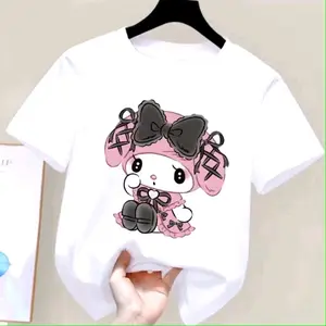 Baju Kaos Atasan Anak Anak Motif Melodi Ribbon Umur 2-16 Tahun