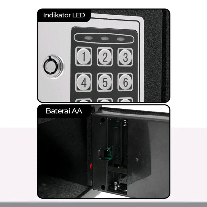 TaffGUARD Kotak Brankas Hotel Mini Password Safe Deposit Box 4.6L Brankas Elektronik 3