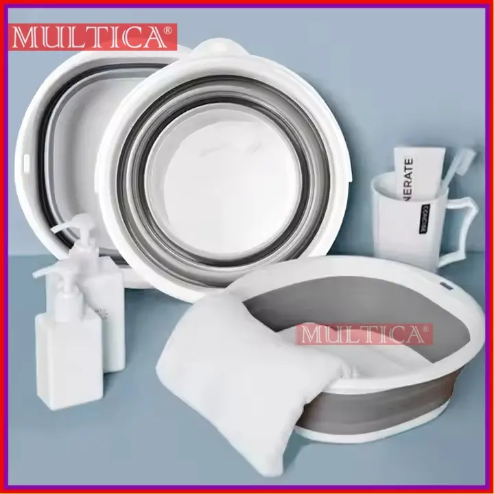 MULTICA COD Baskom Lipat Portable Besar Collapsible Bucket Foldable Wash Basin Plastic Portable