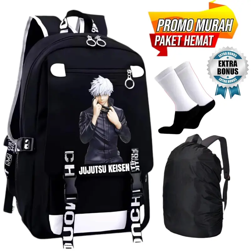 TAS RANSEL PRIA TERMURAH RANSEL SEKOLAH TAS PRIA DISTRO KEREN TERBARU  RANSEL KANVAS KAPASITAS BESAR TAS PUNGGUNG Backpack Wanita 3