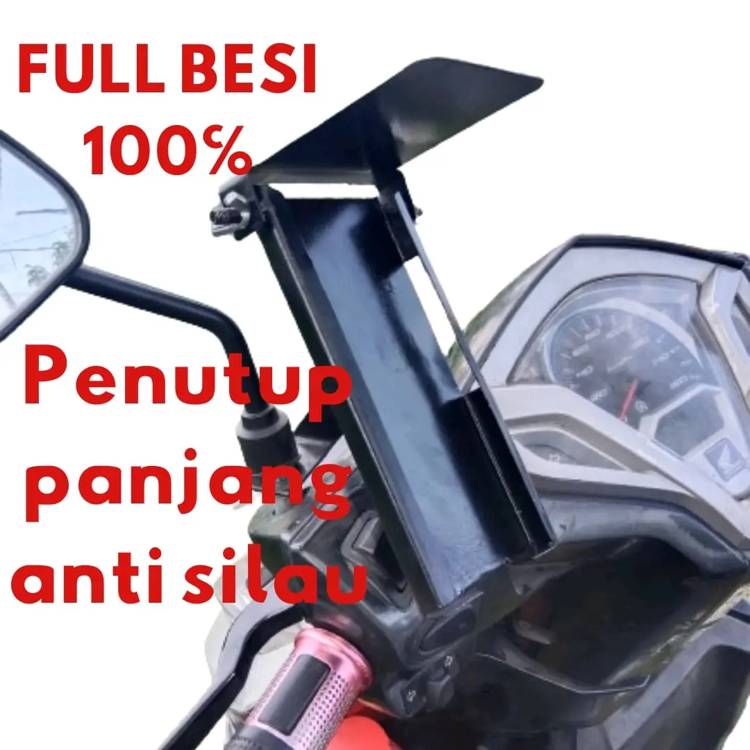 holder hp motor besi penutup panjang anti silou