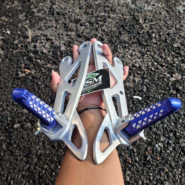 FOOTSTEP BELAKANG NON JOMBLO FIZR FIZ R + STEP THAILAND DUDUKAN MODEL BPRO RX SILVER BIRU