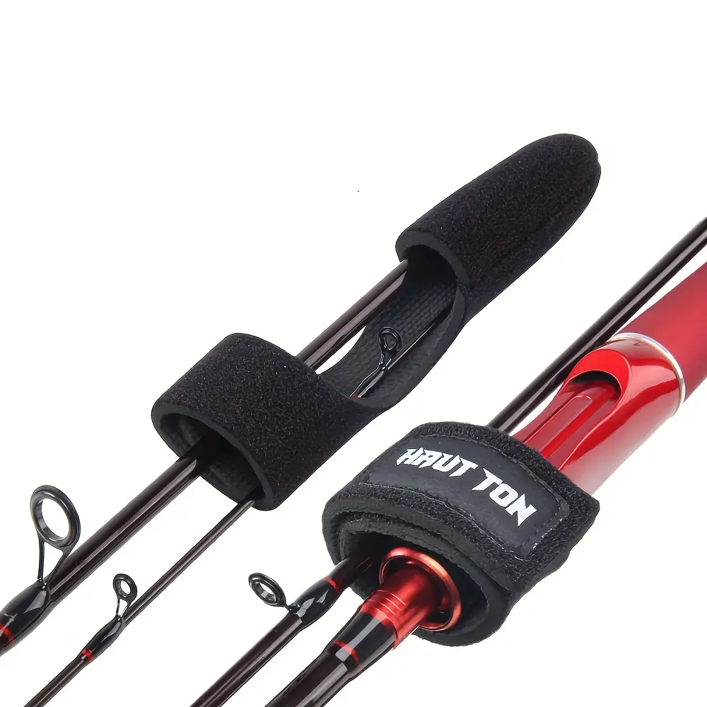 HAUT TON Fishing Rod Wrap Pole Straps, Hook & Loop Fishing Rod Belts, Fishing Rod Ties for Casting Rods, Spinning Rods and Fly Rods