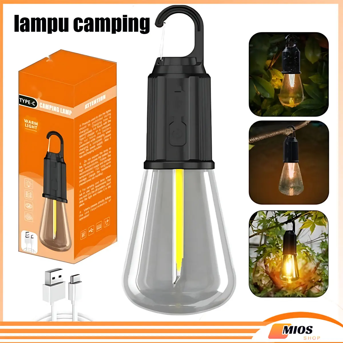 COD Lampu Emergency / Lampu Led Charger Cas Portable Camping Light 3 Mode Outdoor Waterproof Lampu Tenda lampu lentera