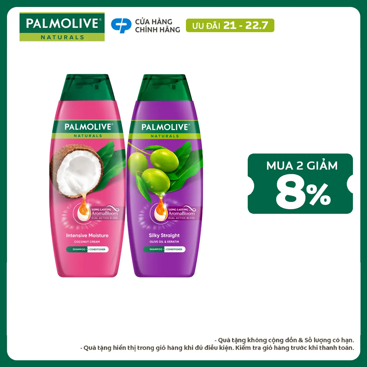 [Ưu đãi 21-22.7] Dầu gội Palmolive kèm dầu xả chiết xuất thiên nhiên chăm sóc tóc và dưỡng tóc bồng bềnh 180ml phù hợp cho Nữ và nam