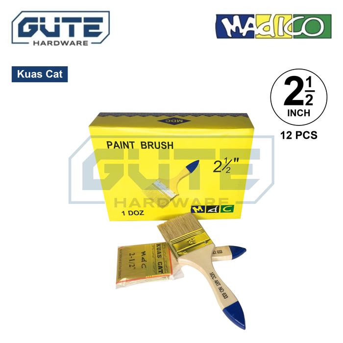 Gambar (Doz) Kuas Cat Vernish "MADICO" Berbagai Ukuran / Kuas Tembok - 3/4 = 24 Pcs dari Gute Hardware Kota Surabaya 4 Tokopedia