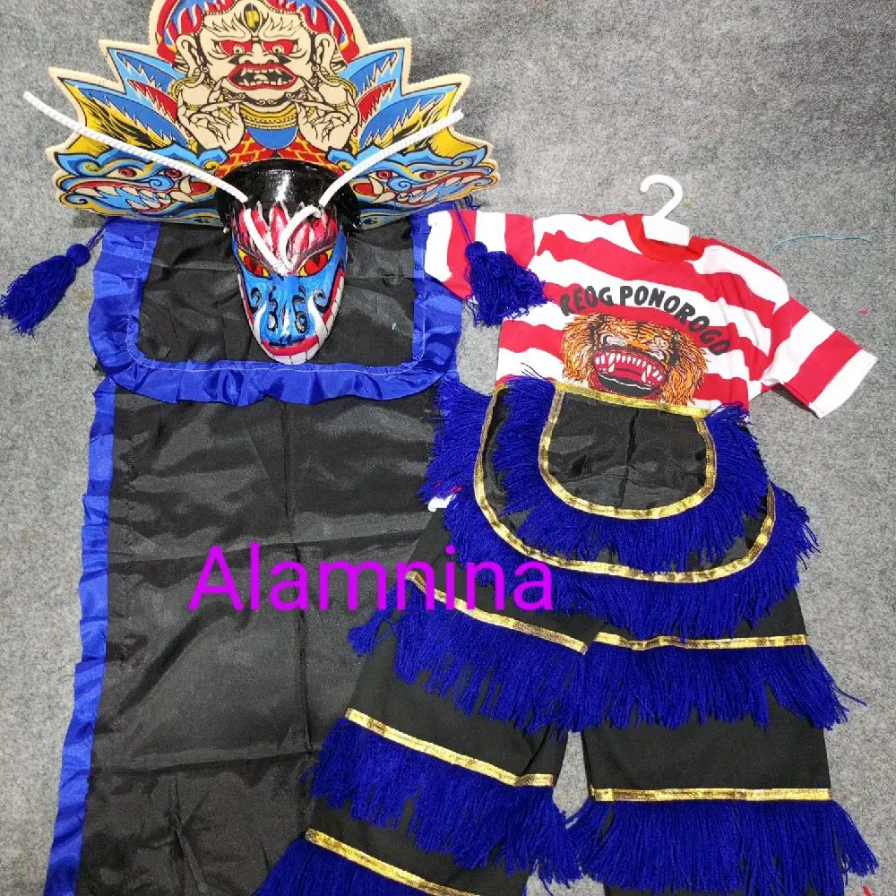 setelan kaos reog ponorogo satu paket dengan celana dan barongan