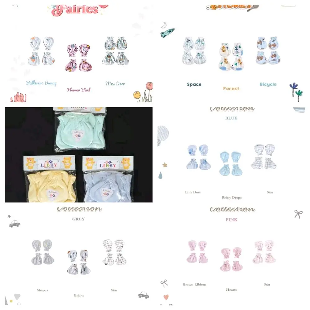 LIBBY SARUNG TANGAN KAKI MOTIF ISI 3PASANG