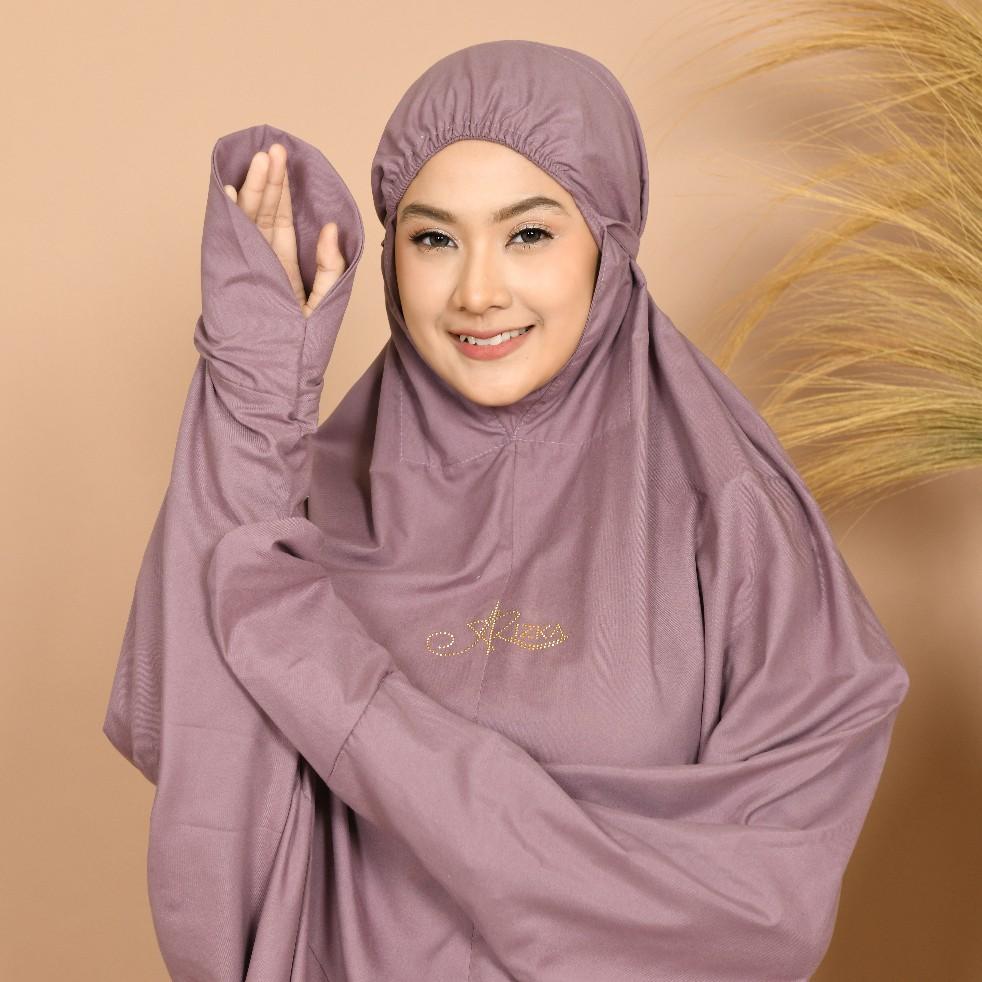 Annisa- Mukena Terusan Dewasa Travelling Katun Premium Kain Lembut Nyaman Tebal Mewah mukena traveling Mukenah Muslim  Panjang