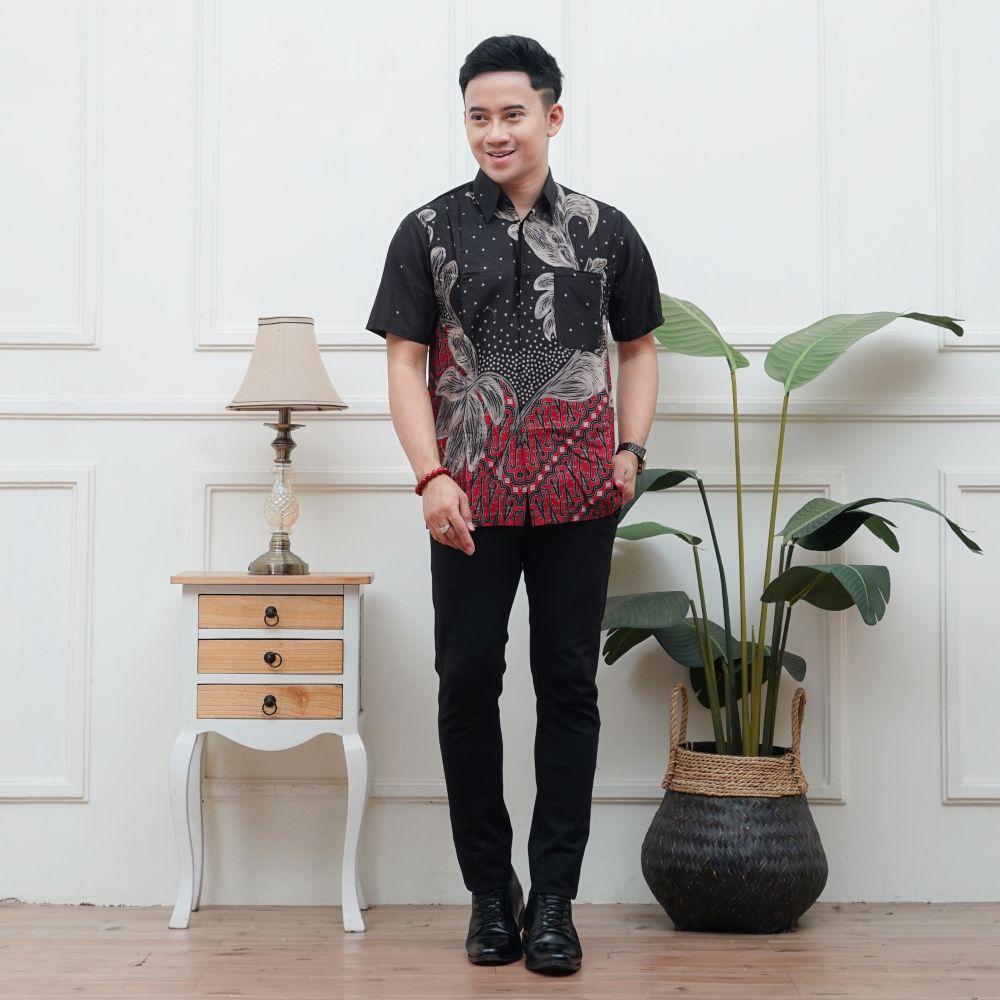 Baju Batik Couple Pasangan Keluarga Motif Anggrek Hitam Matt Katun Premium Baju Batik Couple Pasangan Keluarga Motif Anggrek Hitam Matt Katun Premium