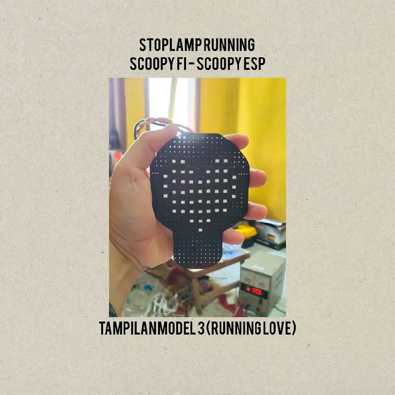 STOPLAMP RUNNING SCOOPY FI - SCOOPY ESP 10 MODE KEDIP OTOMATIS Bisa Request Running Love dan Bisa Request Warna 2