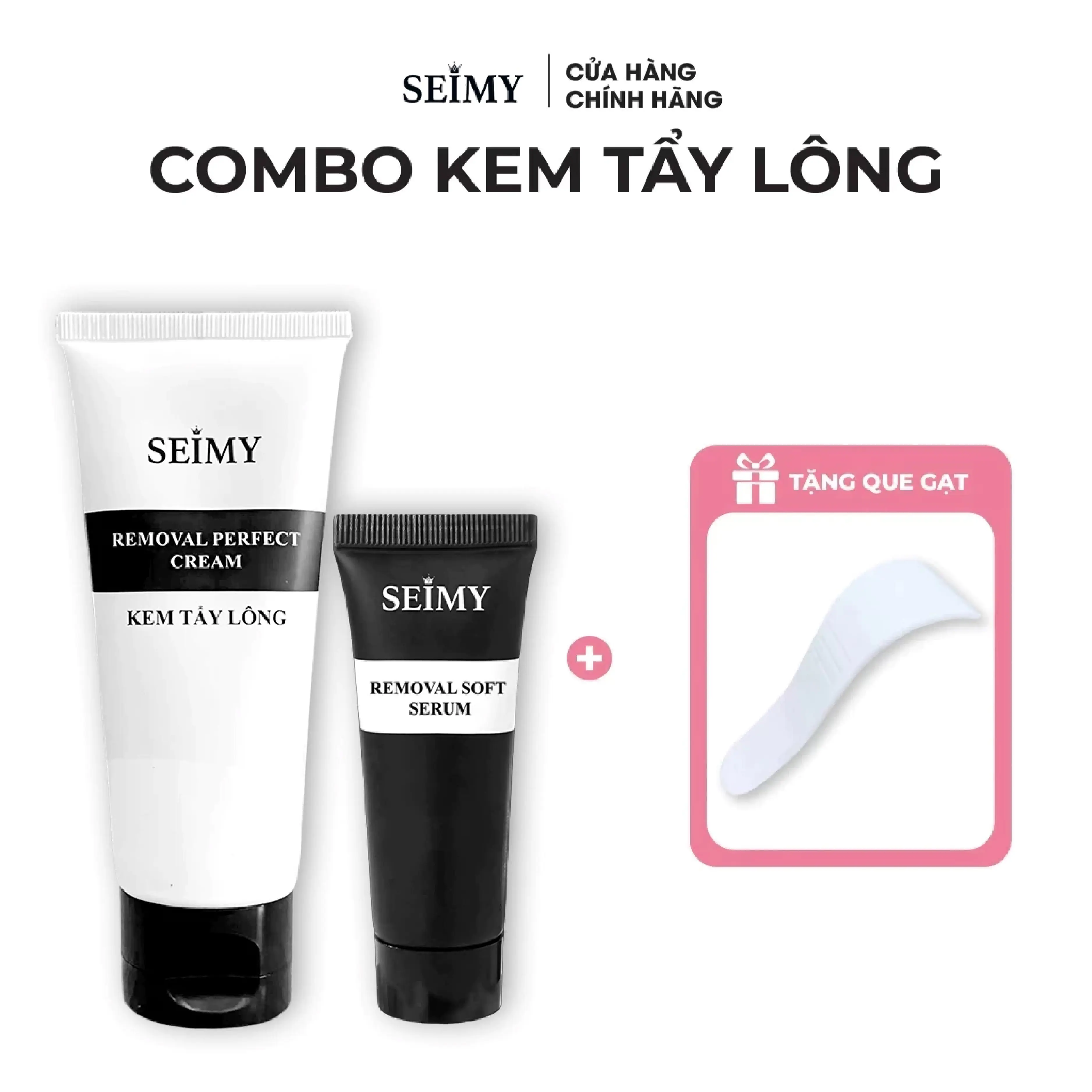 Combo Kem Tẩy Lông Seimy 100ml Và Serum Tẩy Lông 20ml - Waxing Nam Nữ Body, Bikini, Tay Chân
