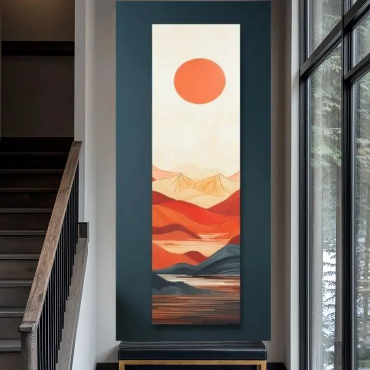 AV39 Lukisan Kanvas  pemandangan pohon   plus Frame siap pajang untuk hiasan  Ruang Tamu Rumah atau Tempat Usaha Anda Lukisan Dinding Aesthetic modern art