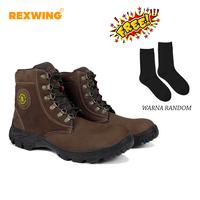 Gambar Rexwing - Sepatu Safety Boots Kulit Sapi Asli G24 Sepatu Kerja Pria Lapangan Shoes Work Outdoor Nubuck Original Brand - Coklat, 39 dari RexwingOfficial Kab. Mojokerto 1 Tokopedia