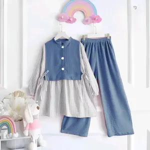 Nana Setelan Anak terbaru pita pinggir kanxing aktif 2in1 setcel celana mix crinkle 2 sampai 10 tahun