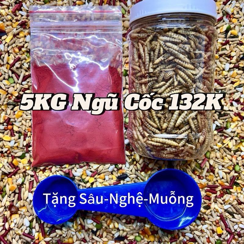 Ngũ Cốc Dành Cho Gà L2 Có Sâu Canxi 15 hạt 3 cám  5kg 132k tặng nghệ