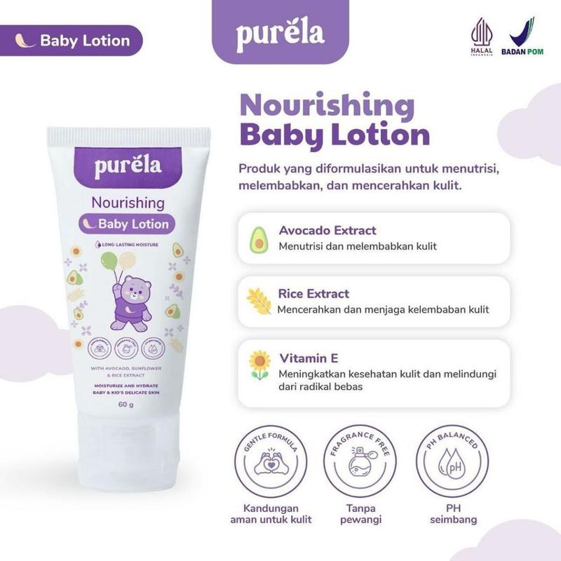PURELA Soothing Baby Cream & Baby Lotion Combo Glowing - Membantu Mencerahkan & Mengatasi Permasalahan kulit Anak dan Bayi Penghilang Ruam Popok 4