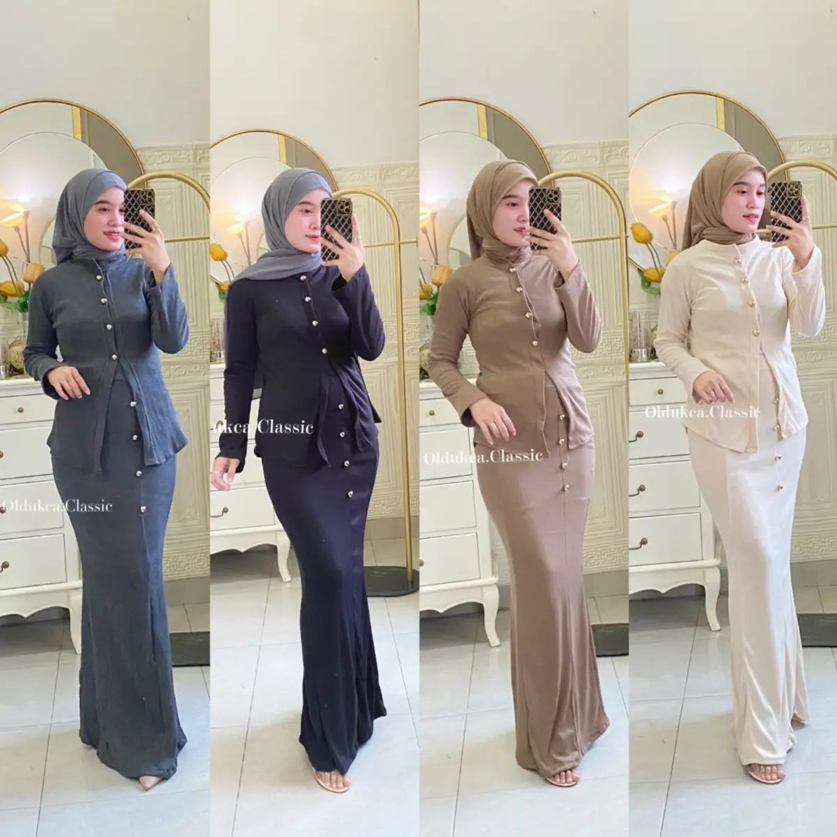 Azura set, set duyung, set knit, rok duyung, baju melayu, baju malay