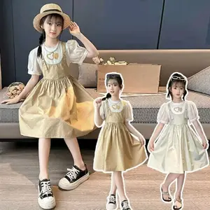 10-15 Th Dress anak perempuan girls golden vanilla wink