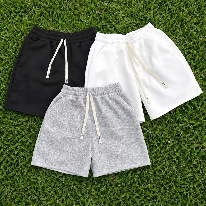 Combo quần short nỉ Shop nhà tài, dáng trên gối kiểu dáng basic