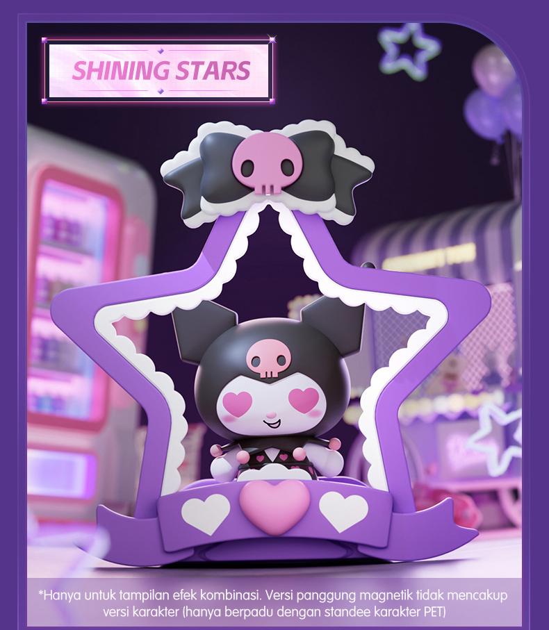 Blokees×Sanrio Blind Box Kuromi Ornamen Mini Action Figurine Mainan Plastik Lucu Kuromi Candy Series Figure Model BlindBox Dadoos Seri FUN 01