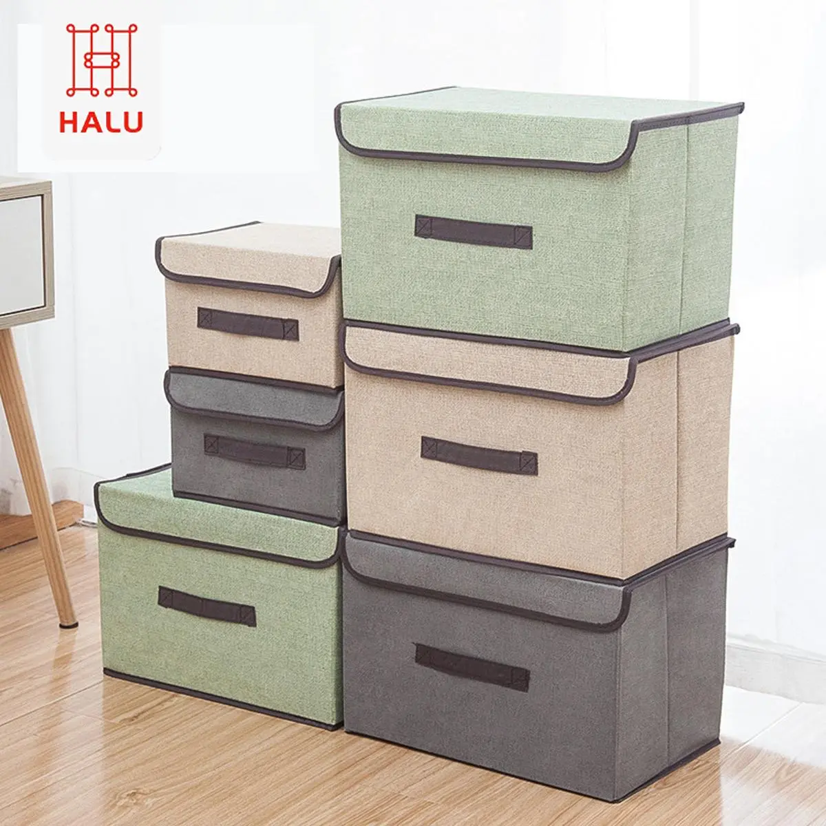 Halu Storage Box Kotak Organizer Penyimpanan Multifungsi Tempat Penyimpanan Pakain Buku Mainan Serbaguna HSB216