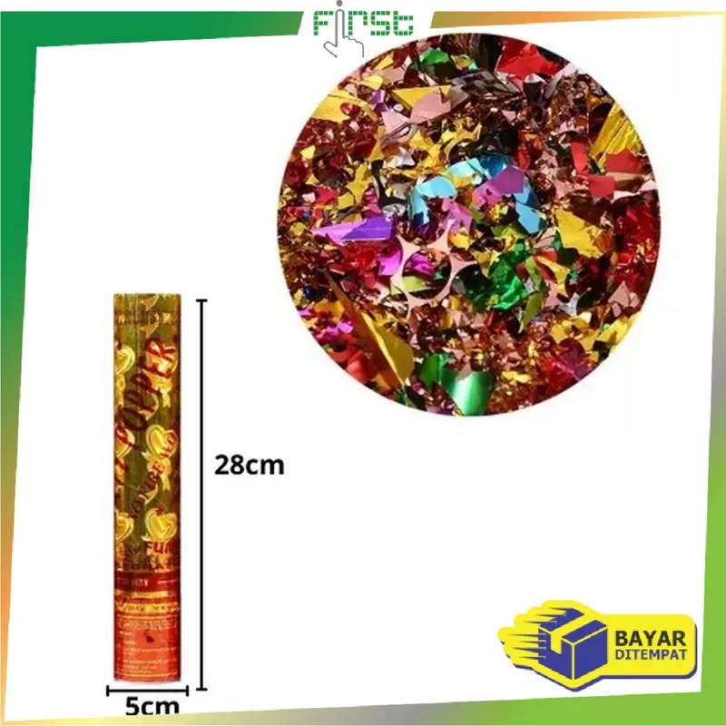 [COD] FH C785 Confetti Party Semburan Kertas Warna Warni Wedding dan Ulang Tahun Import 6