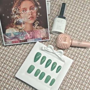 Mint Green Fake Nails – Fresh & Energetic!! 100% Handmade | Medium Oval / New Chinese Square / Medium Almond | Super Photogenic | Perfect for Dates & Vacations